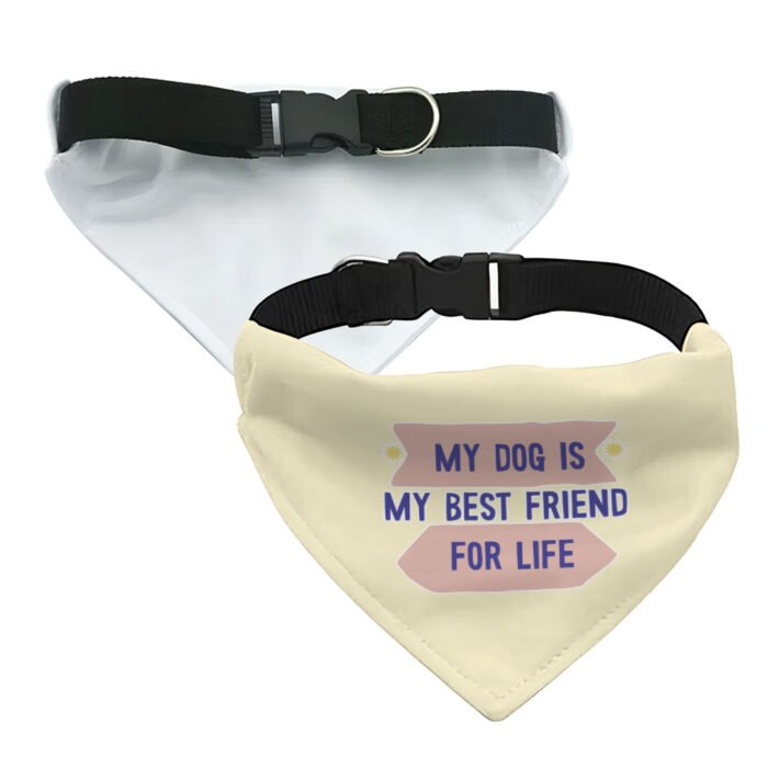 My Dog Is My Best Friend Pet Bandana Collar - Cute Scarf Collar - Art Dog Bandana - Image 4
