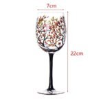 Enchanted Seasons Glass Goblet - Artistic Tree Design Wine Glass for Special Occasions - Image 3
