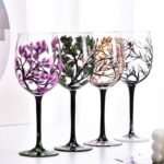 Enchanted Seasons Glass Goblet - Artistic Tree Design Wine Glass for Special Occasions - Image 2