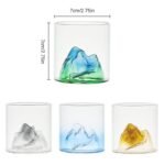 Elegant 3D Mountain Glass Whisky Cup - Artistic Fuji Design Drinkware - Image 7