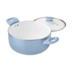 Deluxe Aqua 12-Piece Ceramic Nonstick Cookware Set - Eco-Friendly, Hand Wash Only - Image 6