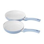 Deluxe Aqua 12-Piece Ceramic Nonstick Cookware Set - Eco-Friendly, Hand Wash Only - Image 4