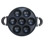 Versatile 7-Hole Non-Stick Cast Iron Cooking Pan – Perfect for Omelettes, Burgers, and Baking - Image 2