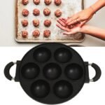 Versatile 7-Hole Non-Stick Cast Iron Cooking Pan – Perfect for Omelettes, Burgers, and Baking - Image 6