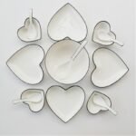 Chic Heart-Shaped Ceramic Plate - Image 2