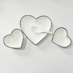 Chic Heart-Shaped Ceramic Plate - Image 4