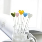 Colorful Heart-Shaped Glass Stirring Rod for Drinks & Decor - Image 3