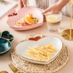 Heart-Shaped Ceramic Plate for Western Cuisine & Desserts - Image 4