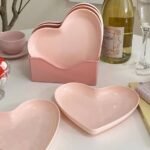 5-Piece Heart-Shaped Snack Plate Set - Image 3