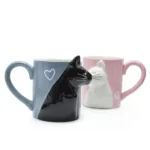 3D Kiss Cat Ceramic Mugs Set - Image 2