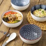 Elegant Nordic-Inspired Hand-Painted Ceramic Ramen Bowl - 6 Inch - Image 3