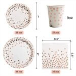 Elegant Rose Gold Party Tableware Set for Special Occasions - Image 5