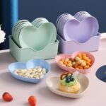 5-Piece Heart-Shaped Spit Bone Dish Set - Image 2