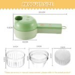 Electric 4-in-1 Vegetable Cutter & Garlic Masher - USB Rechargeable Kitchen Gadget - Image 7