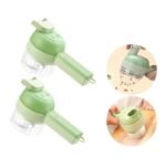Electric 4-in-1 Vegetable Cutter & Garlic Masher - USB Rechargeable Kitchen Gadget