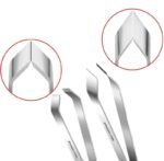 Professional Stainless Steel Fish Bone Tweezers Set, 2 Pcs - Image 4