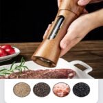 Elegant Wooden Salt and Pepper Grinder with Clear Acrylic Window - Image 6