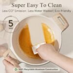 Deluxe White Granite Nonstick 10-Piece Induction Cookware Set - Image 4