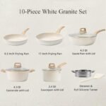 Deluxe White Granite Nonstick 10-Piece Induction Cookware Set - Image 3