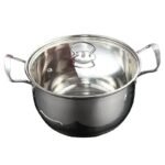 Versatile Stainless Steel Soup Pot with Glass Lid - Image 6