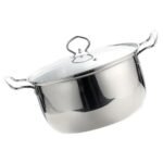 Versatile Stainless Steel Soup Pot with Glass Lid - Image 7