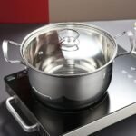Versatile Stainless Steel Soup Pot with Glass Lid - Image 2