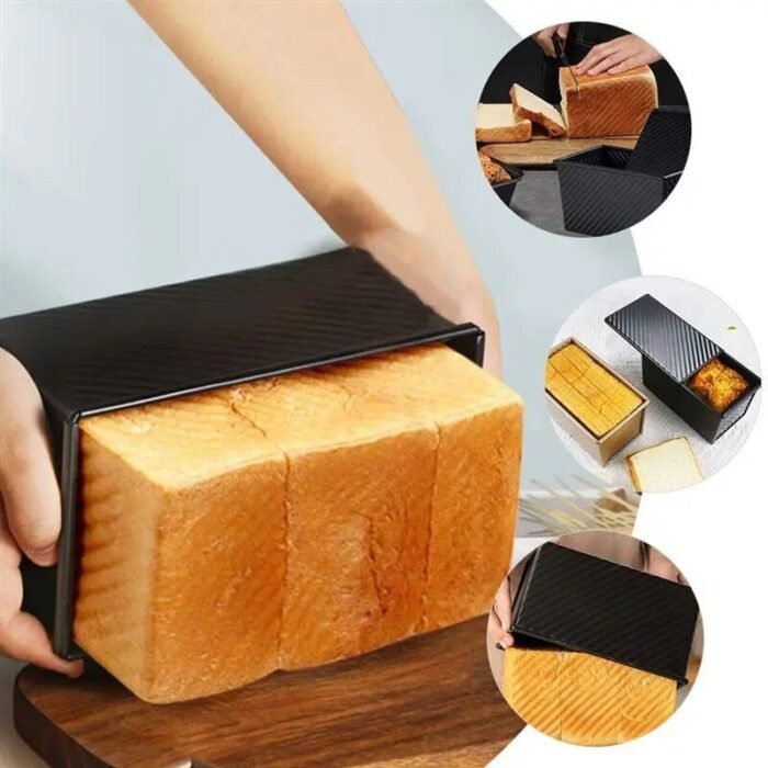 Versatile Non-Stick Carbon Steel Bread Loaf Baking Pan with Lid - Image 7