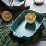 Chic Nordic-Style Binaural Ceramic Baking Dish