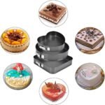 Versatile 3-Piece Non-Stick Carbon Steel Cake Mold Set - Image 5