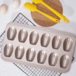 Deluxe Shell-Shaped 12-Grid Nonstick Baking Pan for Madeleines and Muffins - Image 6