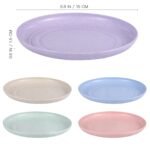 Eco-Friendly Wheat Straw Dinner Plates - 5pcs Unbreakable and Lightweight Set - Image 4