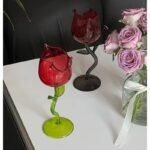 Elegant Transparent Rose-Shaped Glass - Ideal for Valentine's & Wedding Celebrations, Eco-Friendly, 150ml - Image 3