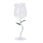 Elegant Transparent Rose-Shaped Glass - Ideal for Valentine's & Wedding Celebrations, Eco-Friendly, 150ml - Image 2