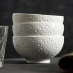 Elegant White Ceramic Rice Bowl Set - Image 2