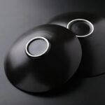 Elegant Matte Black Ceramic Plate Set - Image 5