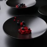 Elegant Matte Black Ceramic Plate Set - Image 4