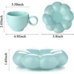 Sunflower Porcelain Teacup & Saucer Set - Eco-Friendly 200ml Home Drinkware for Breakfast & Teatime - Image 5