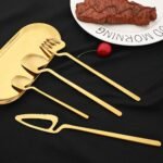 Elegant Matte Gold Stainless Steel Cutlery Set - Image 3