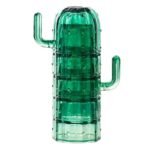 Cactus-Themed Stackable Glass Mug Set for Coffee, Tea & More - Image 2
