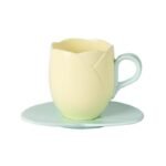 Charming 300ML Ceramic Flower Mug with Spoon - Ideal for Couples & Home Decor - Image 2
