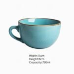 750ml High-Capacity Ceramic Coffee Mug - Multipurpose Porcelain Office and Breakfast Cup - Image 7