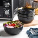 Elegant 16-Piece Gold-Rimmed Black Porcelain Dinnerware Set - Image 6