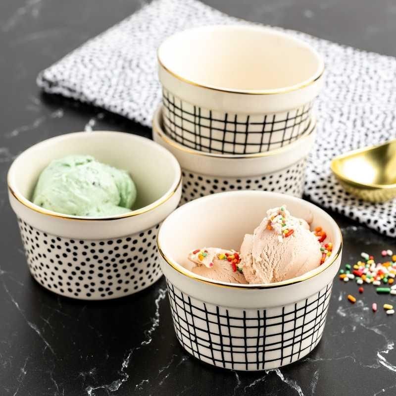 75508-6a9684.jpeg Elegant Black & White Dot & Cross Ceramic Bowl Set - Image 1