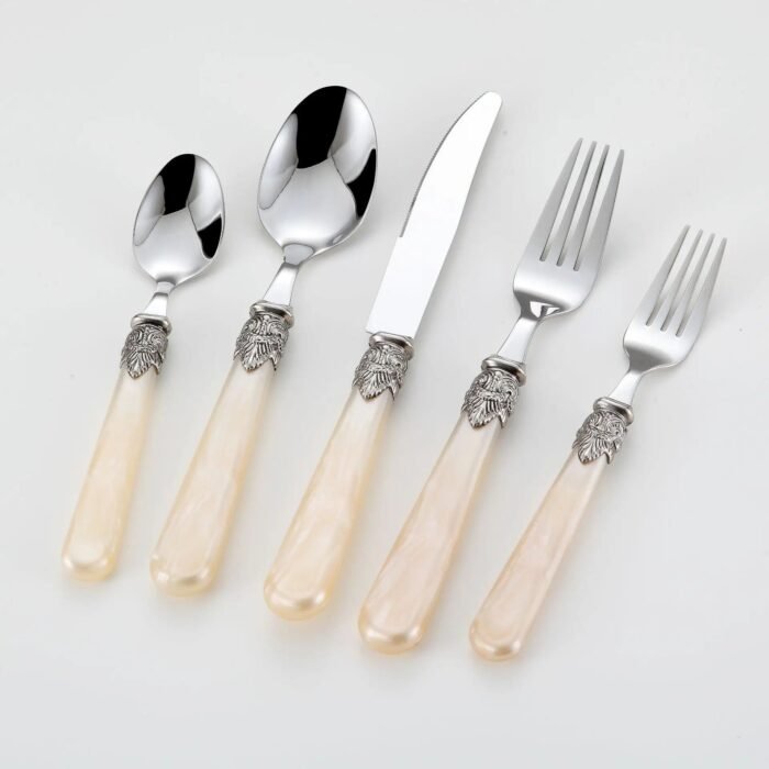 Elegant Gold Inlay Stainless Steel Cutlery Set - Image 3