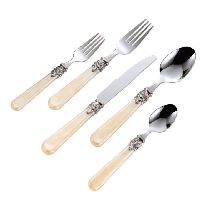 Elegant Gold Inlay Stainless Steel Cutlery Set - Image 6