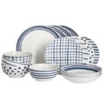 Light Blue 16-Piece Fine China Dinnerware Set - Image 2