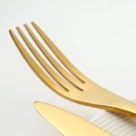 Luxurious 4/16-Piece Gold Plated Stainless Steel Cutlery Set - Image 4