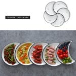 Elegant Moon Shaped White Ceramic Plate Set for Stylish Dining - Image 6