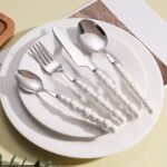 Luxurious European Pearl-Style Stainless Steel Cutlery Set - Image 3