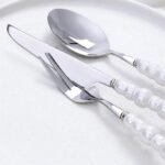 Luxurious European Pearl-Style Stainless Steel Cutlery Set - Image 7